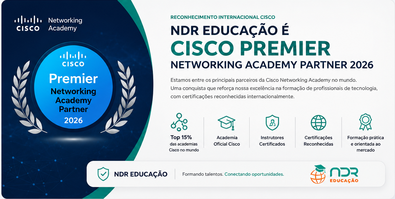 NDR Educação é Cisco Premier Networking Academy Partner 2026